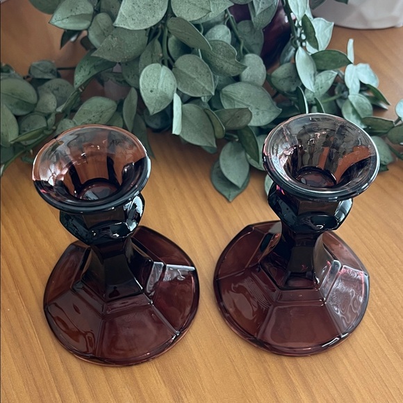 Libbey Vintage Brandywine Worthington 4” Candle Holders EUC - Picture 2 of 7